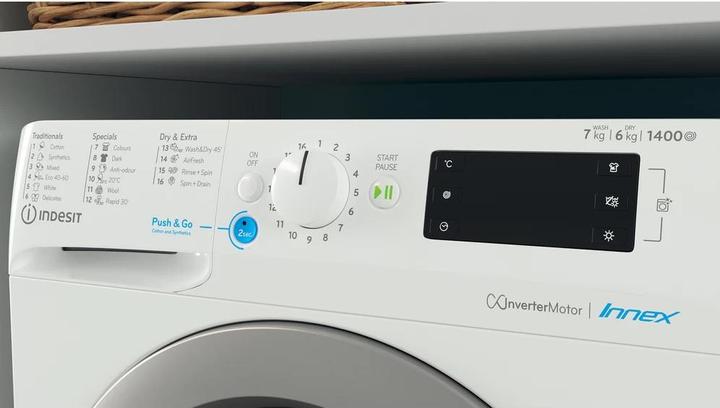 Produktbild Indesit Washing machine with Dryer BDE 76435 9 WS EE, Free standing, Front loading, White