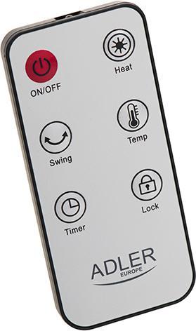 Actual product image Adler AD 7738 Ceramic LED fan heater with remote control + timer (2000 W)