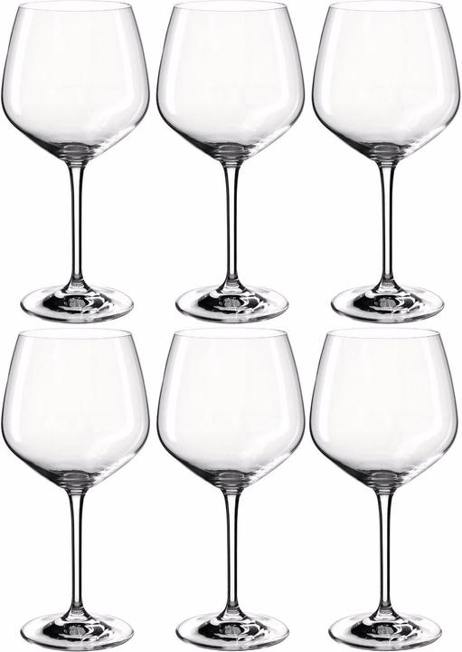 Montana Furniture Rotweinglas VIVID 620 ml, 6 Stück, Transparent (62 cl, 6 Gläser, Rotweingläser)