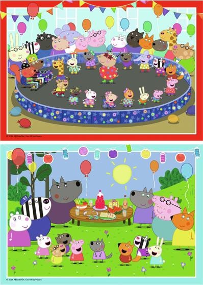 Actual product image Ravensburger Children's puzzle 12004018 - Party time! - 2x24 pieces Peppa Pig puzzle for children from 4 (24 pieces)