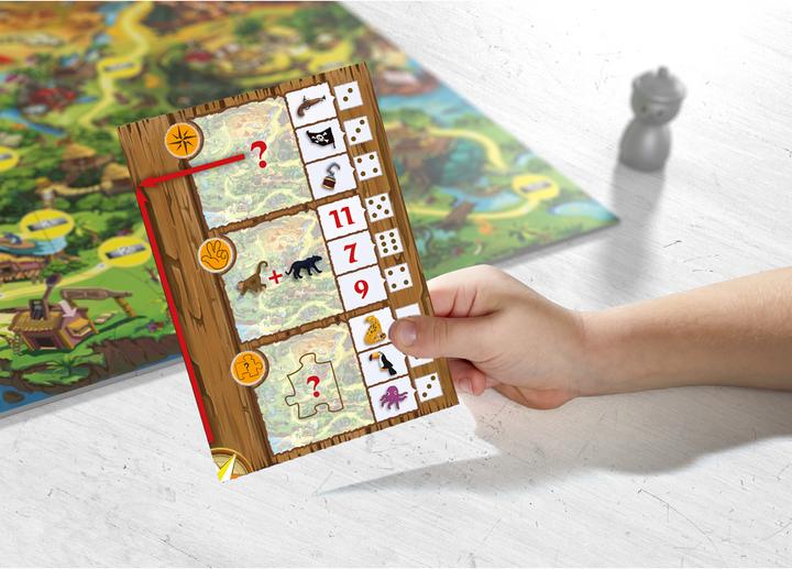 Actual product image Haba Find the code. Pirate Island (German)