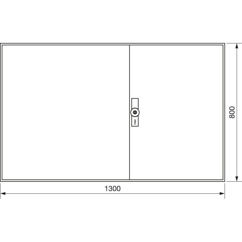 Thumbnail - Hager, Verteilerschrank Zubehör, HAG ZB15W ZÃ¤hlerschrank IP54 SKII 800x1300x205