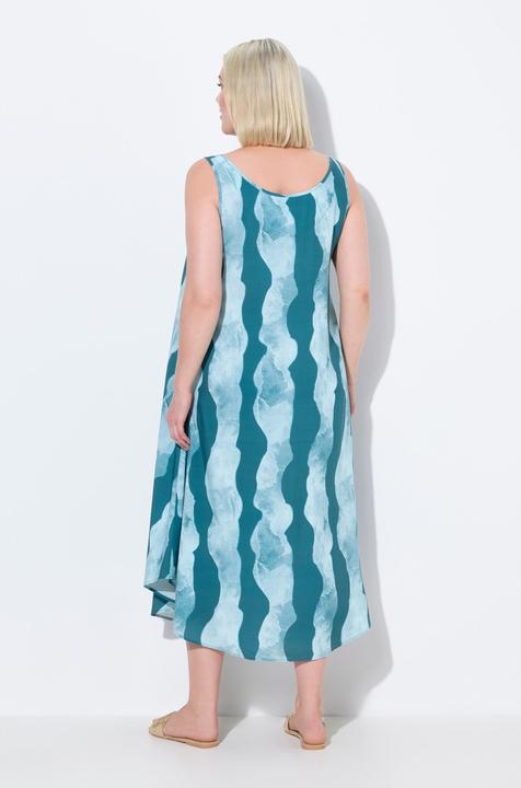 Produktbild Ulla Popken Kleid, Wellenmuster, A-Linie, Rundhals, ärmellos (54)