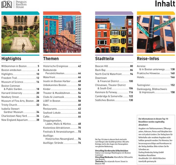 Actual product image Top 10 Travel Guide Boston (German, DK Verlag Travel)