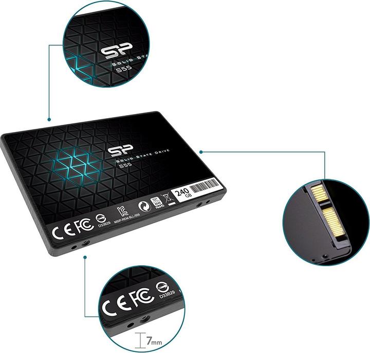 Productafbeelding Silicon Power Slanke S55 (240 GB, 2.5")