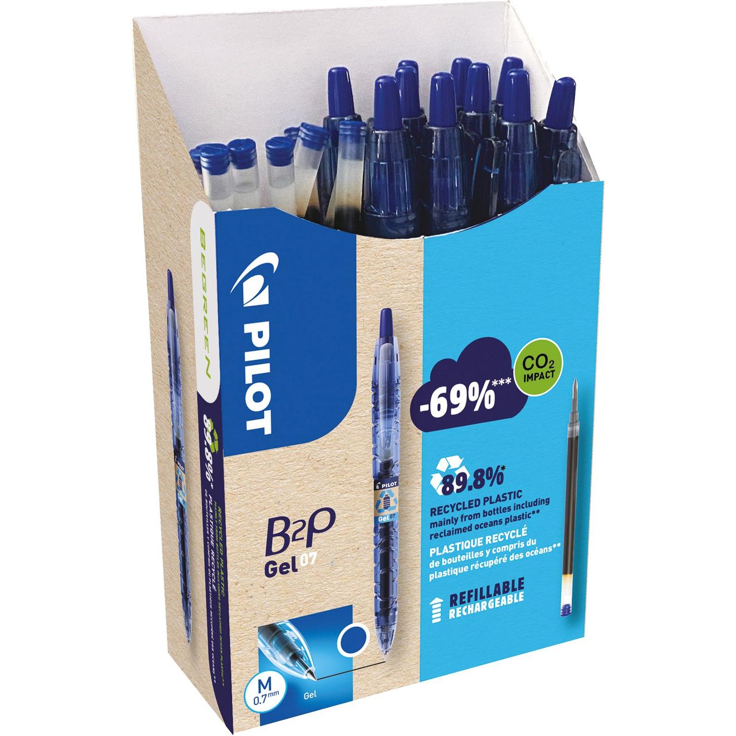 Pilot, Schreibstifte, Begreen B2P Gel Greenpack 10+10 Refills (Blau, 10 x)