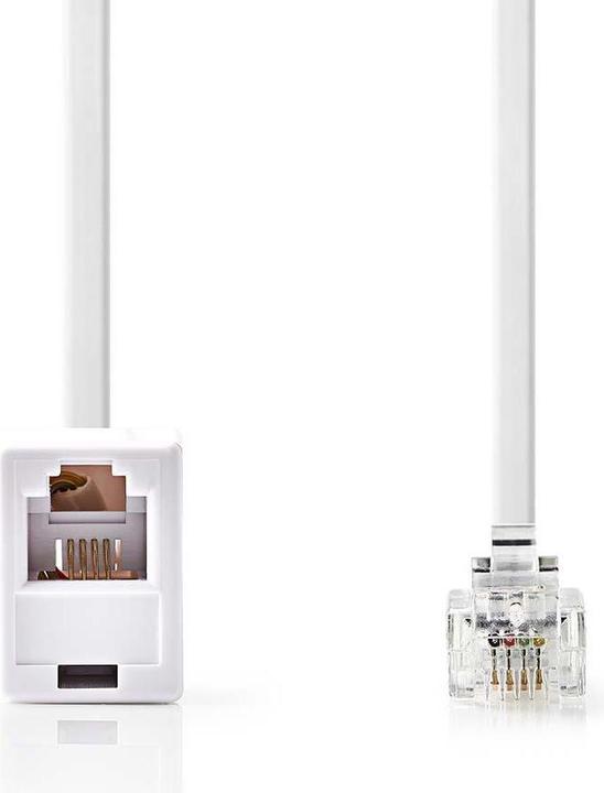 Actual product image Nedis Telephone extension cable | RJ11 plug | RJ11 socket | 10.0 m | Cable design: Flat | Accurate