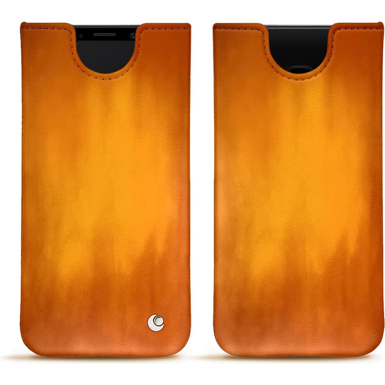 Noreve Lederschutzhülle (Samsung Galaxy S9), Smartphone Hülle, Orange