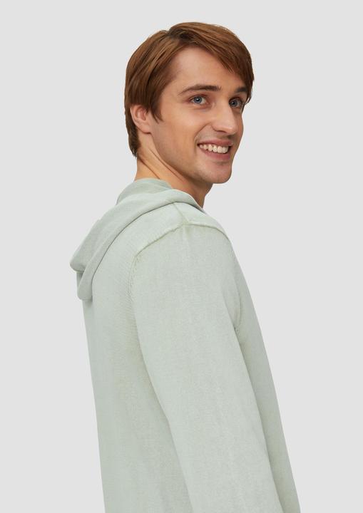Produktbild s.Oliver Strickpullover Kapuzenpullover aus Feinstrick in gewaschener Optik (L)