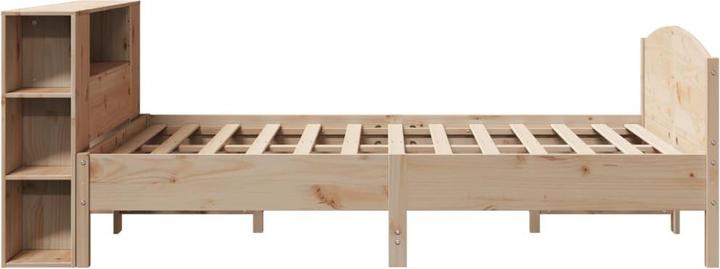 Produktbild vidaXL Massivholzbett Holzbett Bett mit Regal ohne Matratze Weiss 180x200cm (180 x 200 cm)