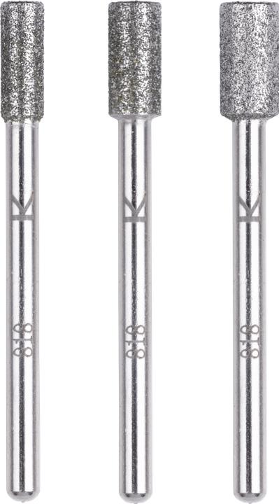 Image du produit wolfcraft 1 jeu de meules sur tige cyl. diamant, 3 pcs.