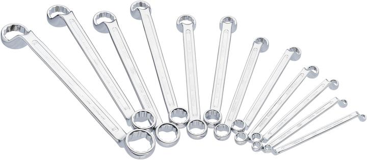 Vigor Set di chiavi a doppio anello V1524N Profilo esagonale doppio esterno 6 x 7 - 30 x 32 mm 12 pezzi