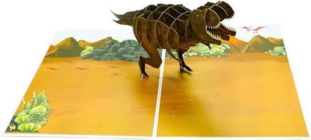 Produktbild MU Classic 3D Pop-Up Grusskarte T-Rex (1 Stk.)