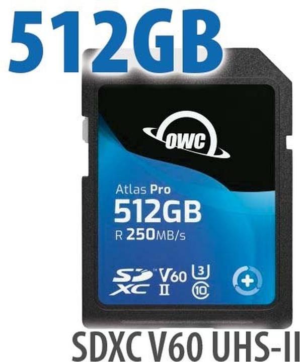 Produktbild OWC Atlas Pro SDXC V60 UHS-II Memory Card 512GB (512 GB, SDXC, UHS-II)