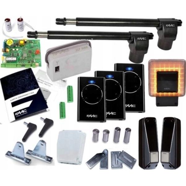 FAAC, Gartenzaun, STARTERKIT FÜR 2-FLÜGELIGE TORE MAX 4M 350KG FÜR ALFA 414 LEAF