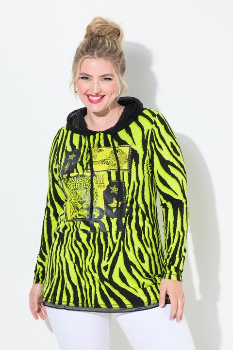Produktbild Angel of Style Longshirt, Kapuze, Animalmuster, Glitzersteinchen (52)