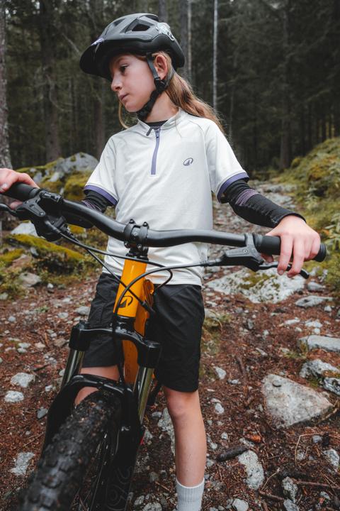 Actual product image Btwin Kids' 7-11 EXPL 500 years short-sleeved cycling jersey - Blue (134)