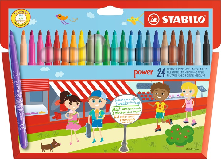Productafbeelding STABILO power viltstift (Veelkleurig, 24 x)