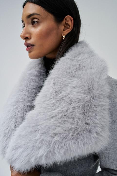 Image du produit Salsa Jeans Wool Coat With Fur Collar (XL)