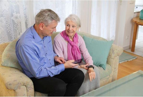 Produktbild One Button Phone Notrufuhr/Notrufarmband (31 mm, 2G)