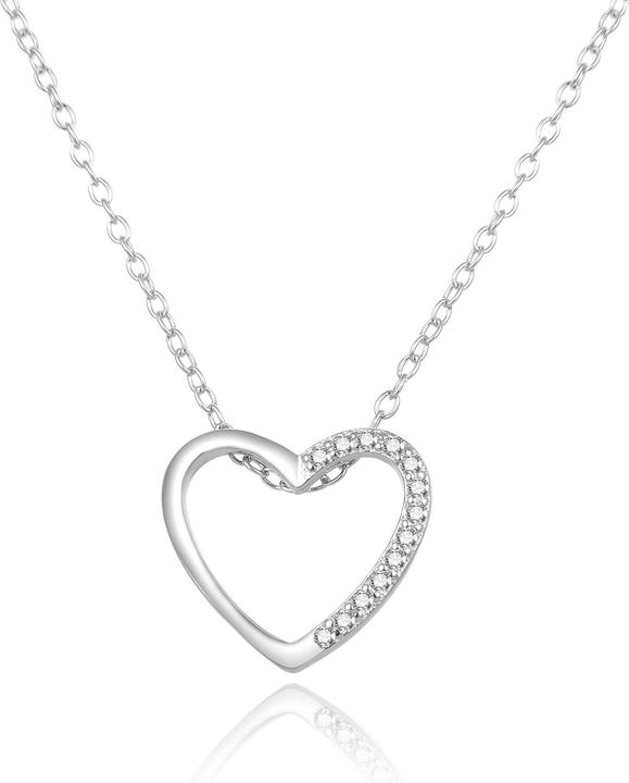 Immagine prodotto Beneto Collana romantica in argento con zirconi AGS1109 / 47L (catena. ciondolo) (L)