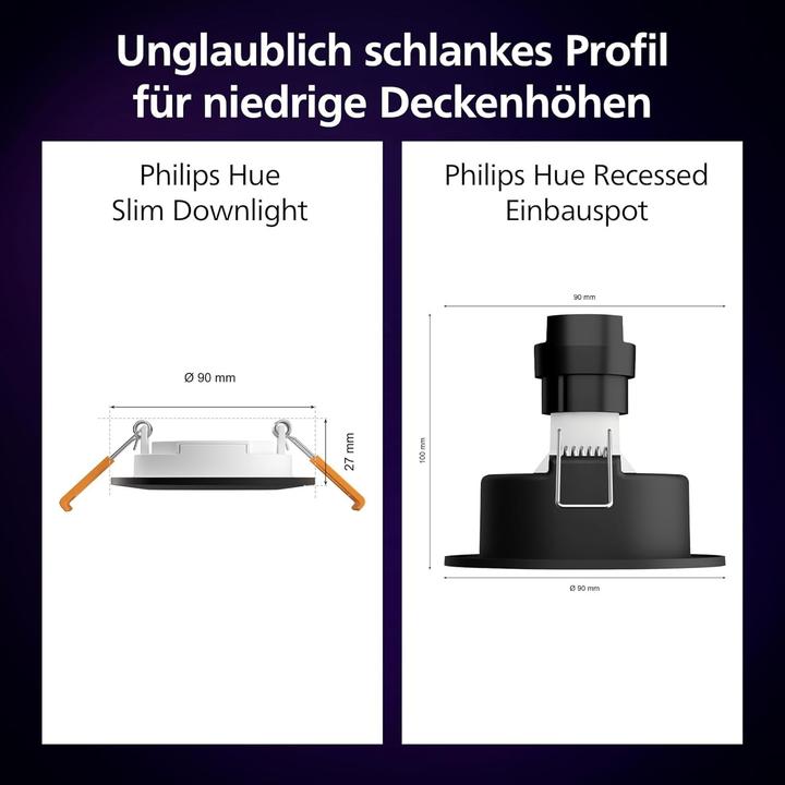 Image du produit Philips Hue White & Color Ambiance Slim Recessed (700 lm)