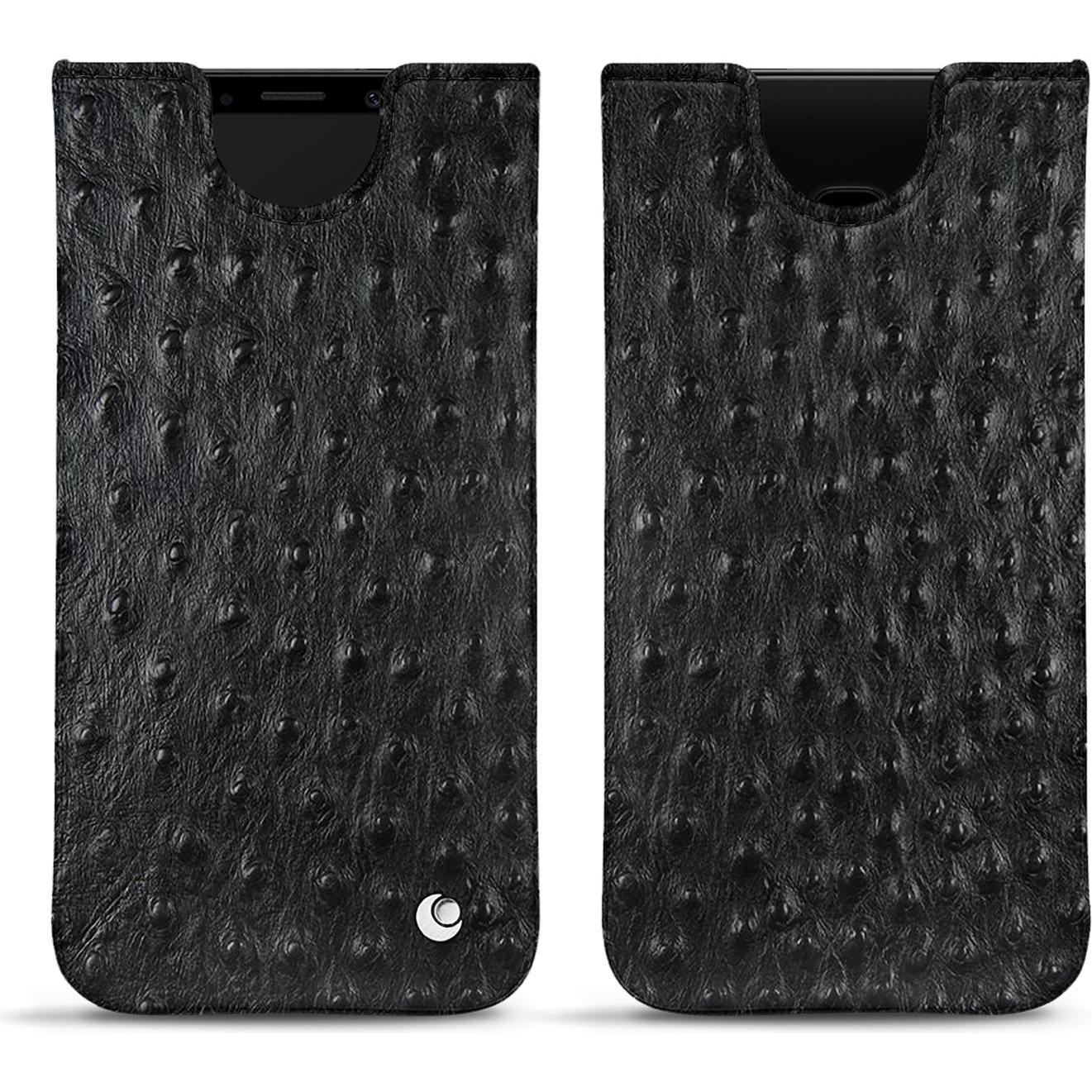 Noreve Lederschutzhülle (Samsung Galaxy S9), Smartphone Hülle, Schwarz
