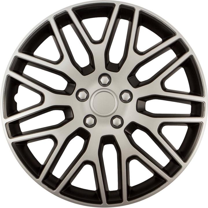 Versaco Wieldoppen Dakar Zilver/Zwart 16 inch - set (4 stuks) (4 Stk., 16")