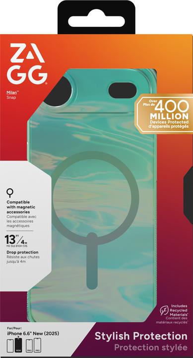 Actual product image Zagg Case für Apple iPhone Air Milan Snap iridescent oil slick (Apple iPhone 17)