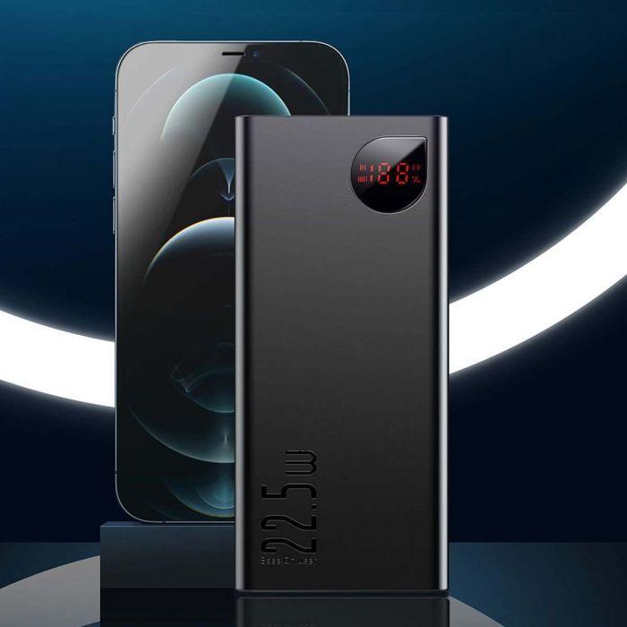 Productafbeelding Baseus Powerbank Adaman Metal, 10000mAh, 22.5W (zwart) (10000 mAh, 22.50 W, 37 Wh)