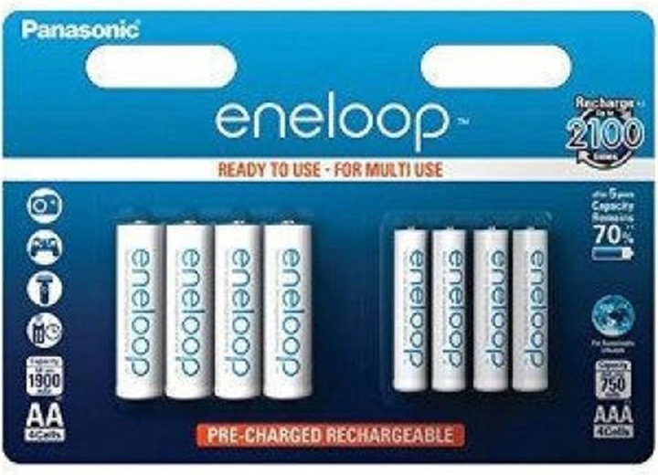 Panasonic eneloop 4x AA + 4x AAA (8 pcs., AA, AAA, 800.20 mAh)