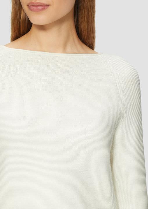 Produktbild S.Oliver Strickpullover Strickpullover mit U-Boot-Ausschnitt und Rollsaum (40)