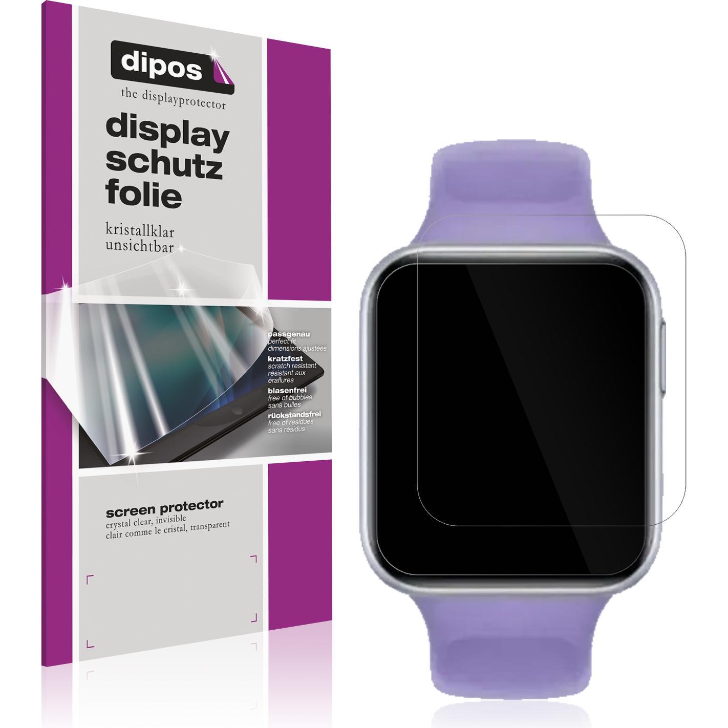 Dipos Displayschutzfolie Crystalclear, Smartwatch Schutzfolie, Transparent