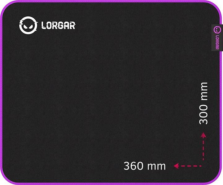 Immagine prodotto Lorgar Mousepad Main 313 360mmx300mmx3mm/Alta velocità/BK&VT al dettaglio (M)