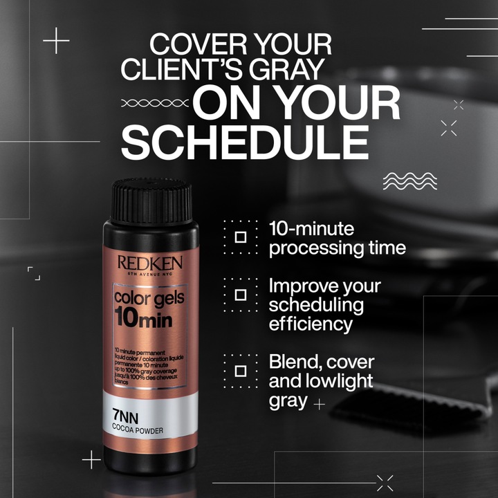 Actual product image Redken Colour Gels Lacquers 10 Minute Hair Color 9N Cafe Au Lait 60ml (9N Cafe Au Lait)