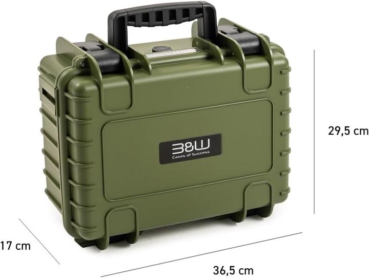Image du produit B&W International B&W Case Type 3000 RPD Marron Vert avec compartiments (Mallette photo)