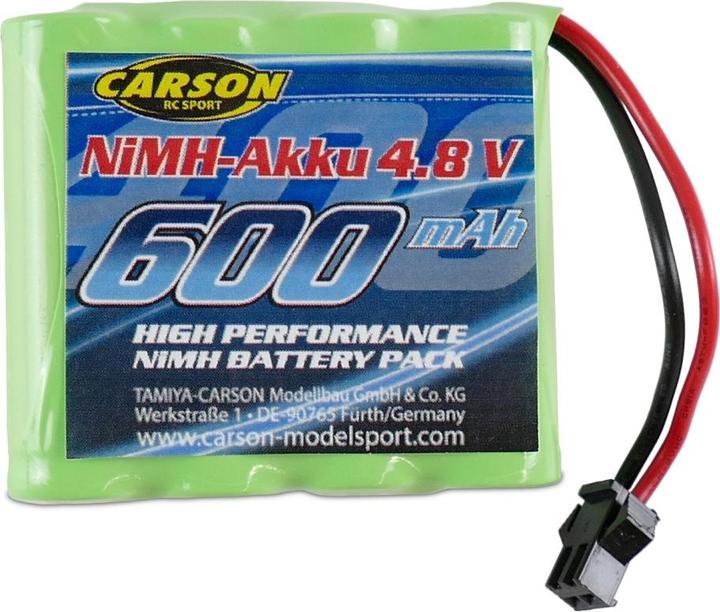 Carson replacement battery nimh 4.8v 600mah jst plug (4.80 V, 400 mAh)