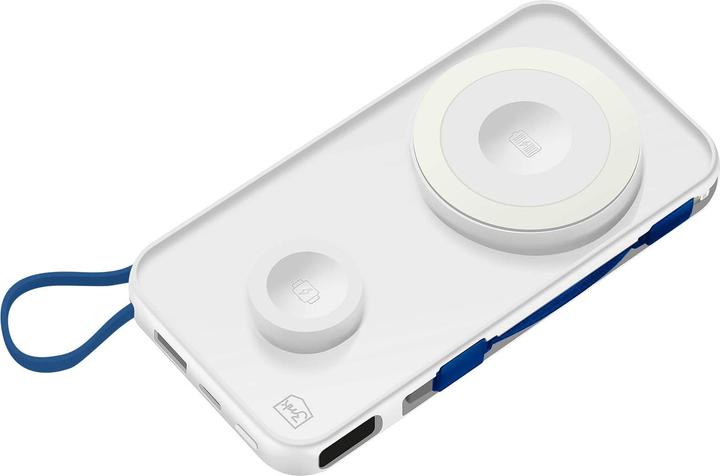 Produktbild 3MK Powerbank PastelUp 10,000mAh 22.5W z Magsafe + ładowanie Apple Watch biały (10000 mAh, 22.50 W, 37 Wh)