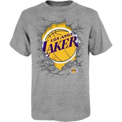 Outerstuff, Bambini, Maglietta sportiva, Breakthrough SS CTN Tee NBA JR T-Shirt (JR M, Los Angeles Lakers) (M), M