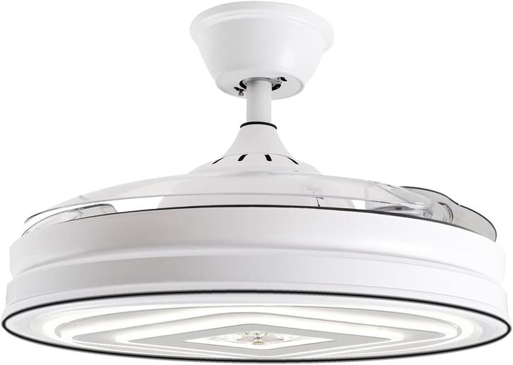 Produktbild Ventilator Decke mit Licht 4 Blätter Einziehbar Weiss