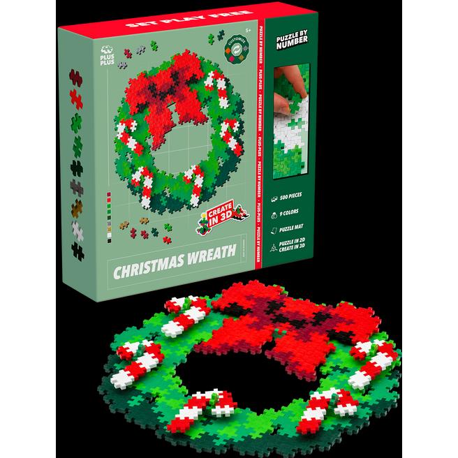 Thumbnail - Plus-Plus Puzzle by Number - Christmas wreath
