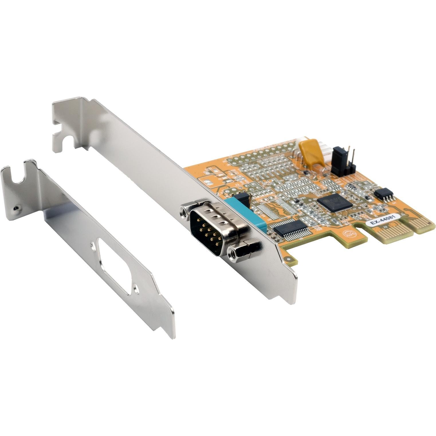 Exsys GmbH PCIe 1S Seriell RS-232 Karte, ASIX, Kontrollerkarte