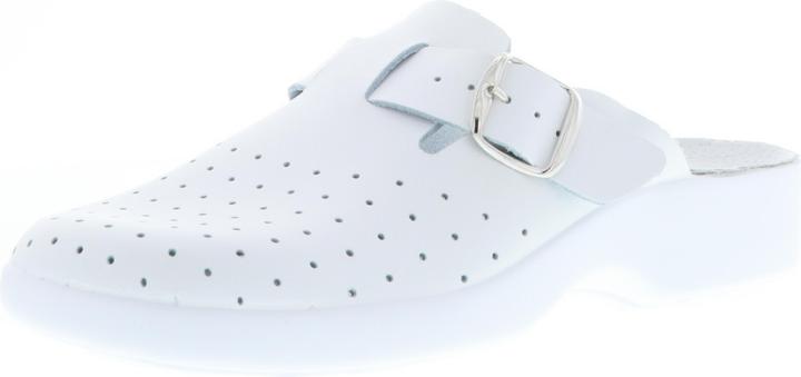 Produktbild Saniflex Herren Clogs Arzt Praxis Arbeitsschuhe EN ISO 20347:2012 OB-E-SRC weiss (45)