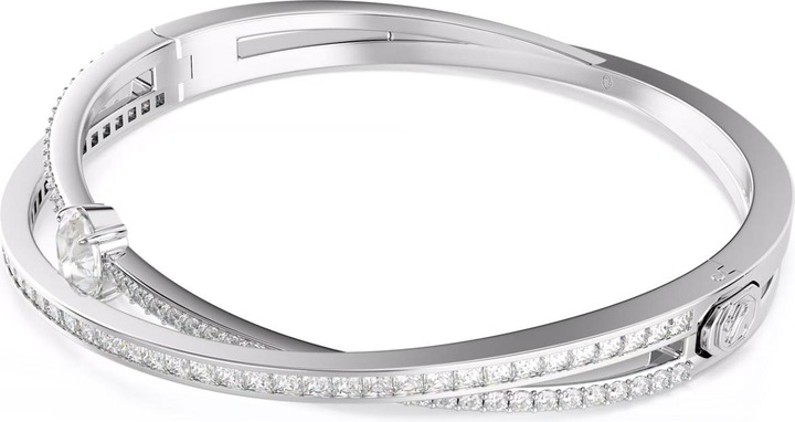 Produktbild Swarovski Hyperbola Armreif Verschiedene Schliffe Weiss (17.50 cm, Swarovski Metall)