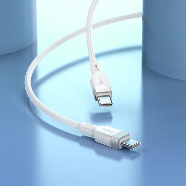 Actual product image Hoco Cable X109 Energy 60W silicone charging data cable C to C(L=1M) Black (1 m, 60 W)