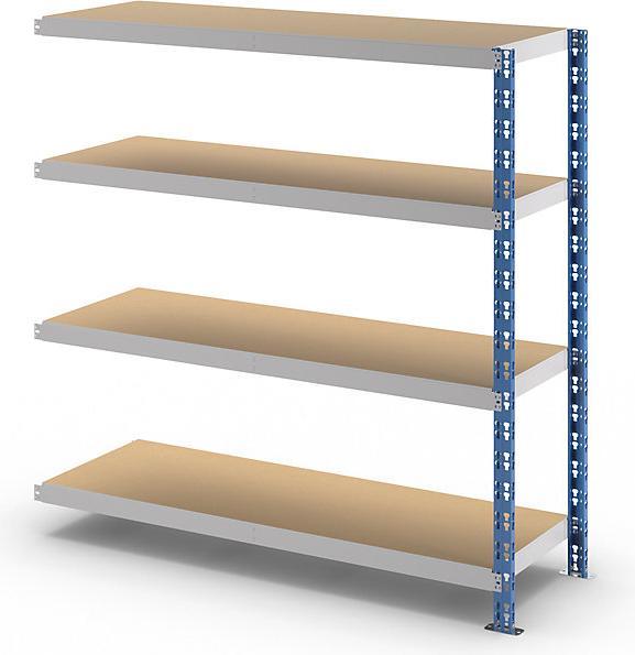 Actual product image eurokraft basic Wide span boltless shelf unit with chipboard shelves, depth 500 mm, extension