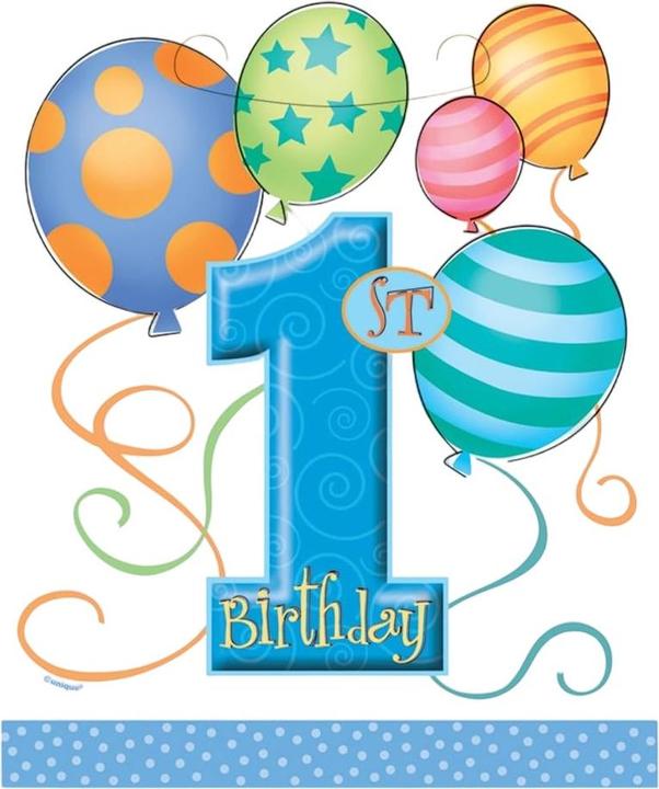 Actual product image Unique Party Balloons 1st Birthday Party Bags (Pack of 8) (8 x)