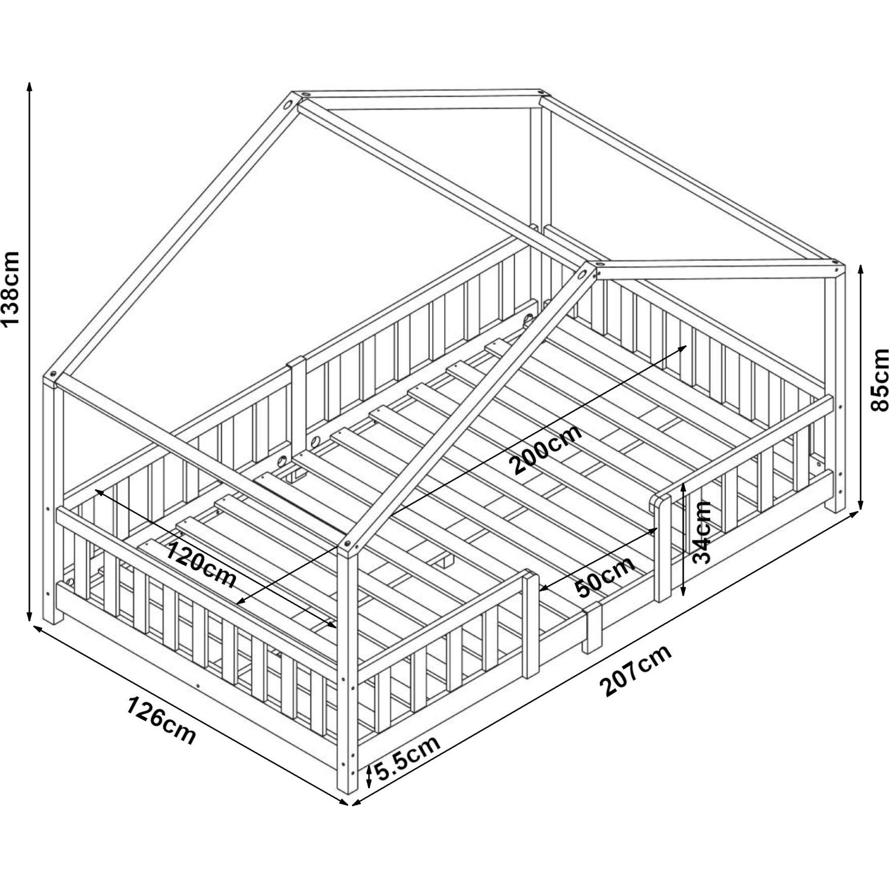 Thumbnail - En.Casa, Kinderbett, Treviolo (200 x 120 cm)