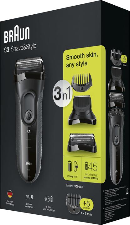 Actual product image Braun Series 3 Shave&Style 3000BT