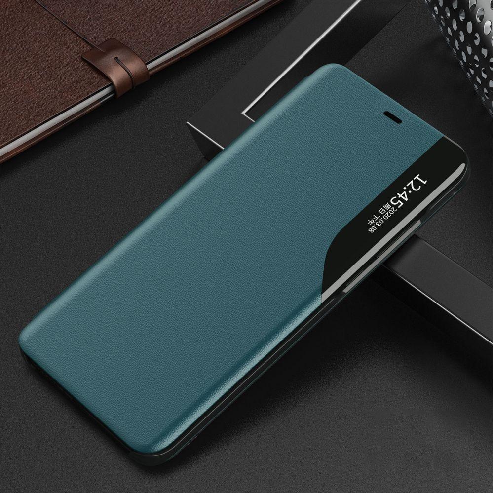 Thumbnail - Hurtel Eco Leather View Case elegant bookcase type case with kickstand for iPhone 13 Pro green (Apple iPhone 13 Pro), Sm...